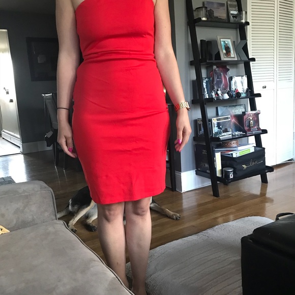 Lulus Dresses & Skirts - Lulus One shoulder coral red dress size med